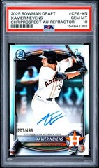 2025 Bowman Chrome Draft 1st Xavier Neyens Refractor Auto /499 RC PSA 10 ASTROS