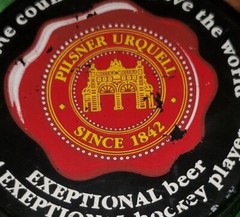 PILSNER URQUELL Exeptional 🍺 BEER /Players SINCE 1842 VINTAGE PUCK MADE IN 🇨🇿