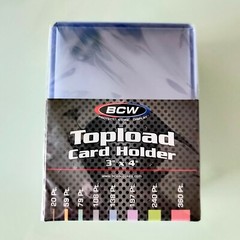 BCW 35pt Toploaders (25 ct) – 3&Prime; x 4&Prime; Regular Rigid 35 pt Card Top Loader