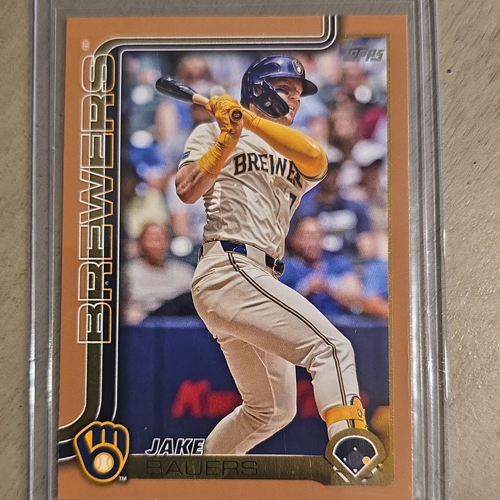 2025 Topps Jake Bauers #618 Gold Parallel #&rsquo;d /2025 Milwaukee Brewers