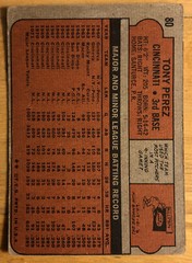 1972 Topps Tony Perez Baseball Card 80 Reds HOF Low-Grade Bad Corners Edges Poor