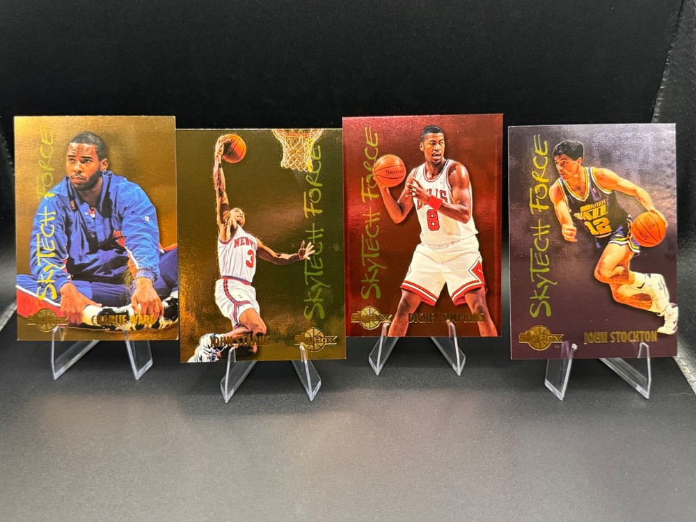 1994-95 Skybox Premium Skytech Force 4 Card Lot- Charlie Ward, John Starks NG1
