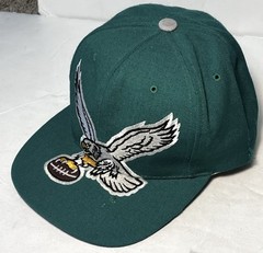 Vintage Rare PHILADELPHIA EAGLES American Needle Wool LARGE LOGO Adjustable Hat