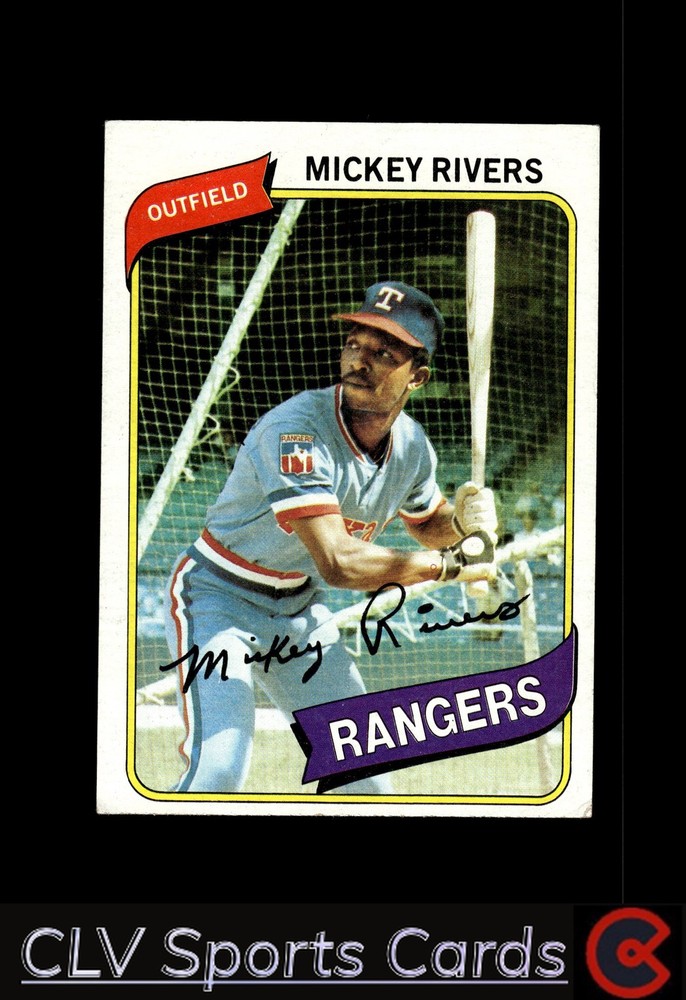 Texas Rangers Mickey Rivers #485 Topps Baseball Near Mint or Better