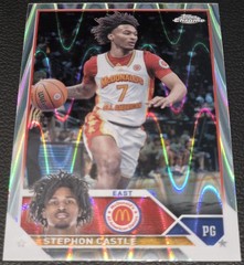 Stephon Castle 2023 Topps Chrome McDonalds AA Ray Wave Refractor #4 Spurs Rookie
