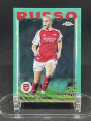 2024-25 Topps Chrome UWCL Alessia Russo #100 Aqua Wave Refractor /199 Arsenal