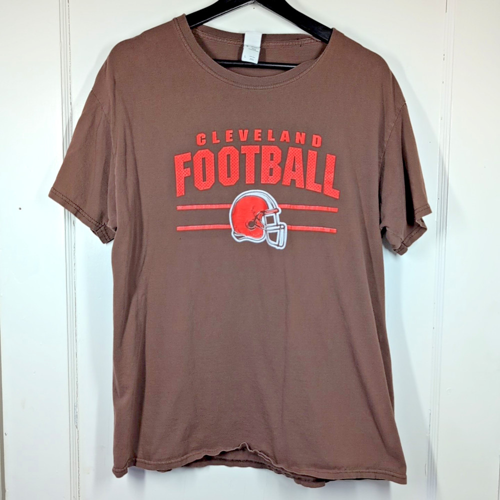 Vintage Cleveland Browns T-Shirt Fruit of the Loom Mens Sz Large Cotton NFL GUC