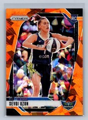 2024 Panini Prizm WNBA Sevgi Uzun #92 Ice Orange Prizms Dallas Wings