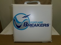 Vintage Original USFL 1985 Portland Breakers Team Logo Seat Cushion–NEVER USED!
