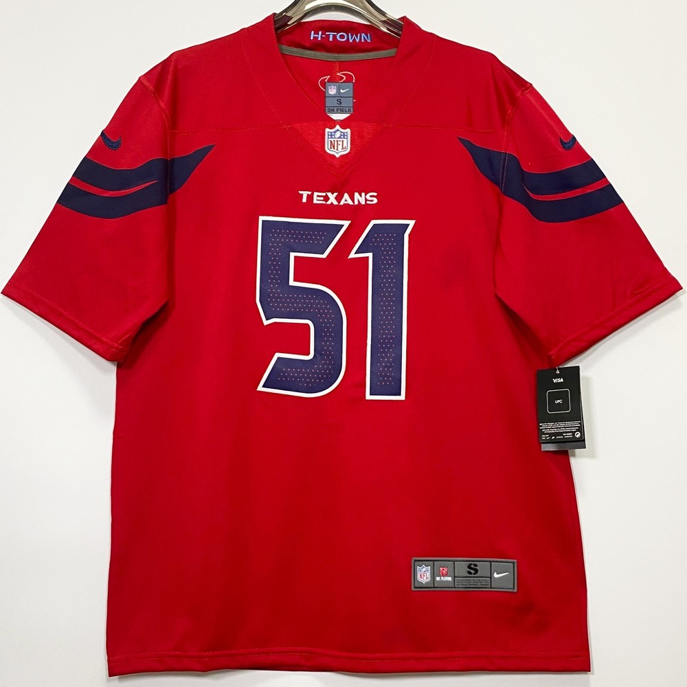 Will/#51/Anderson/Jr/Texans/Stitched/Jersey/Red/S/M/L/XL/2XL/3XL/4XL
