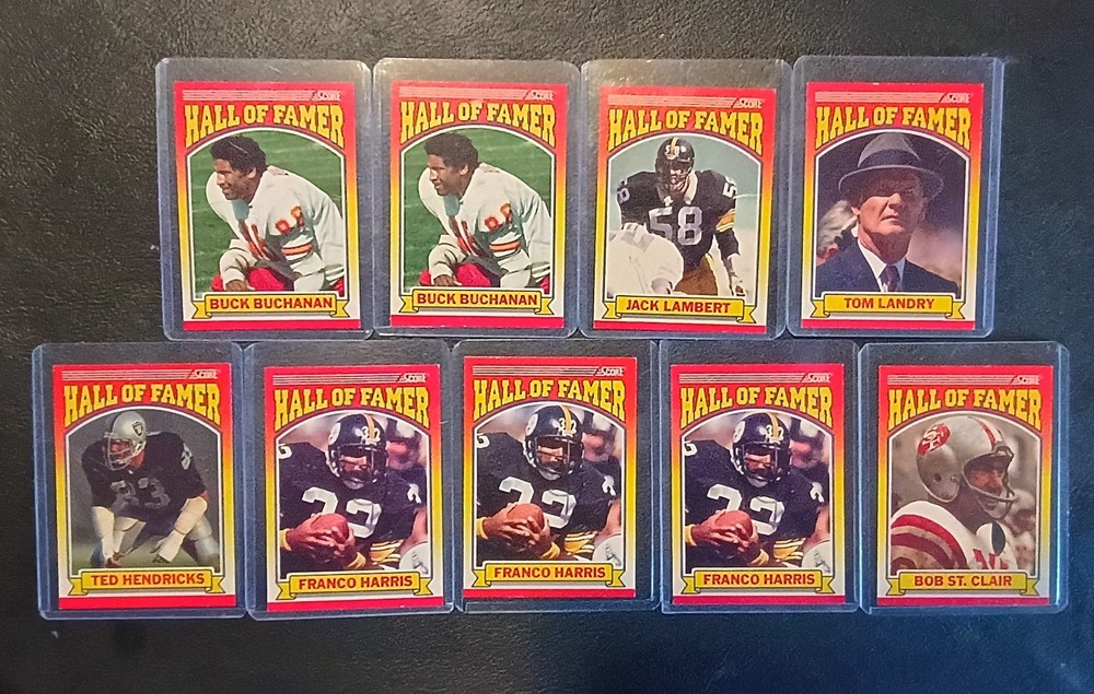 lot of 9 1990 Hall of Famer Football Trading Cards