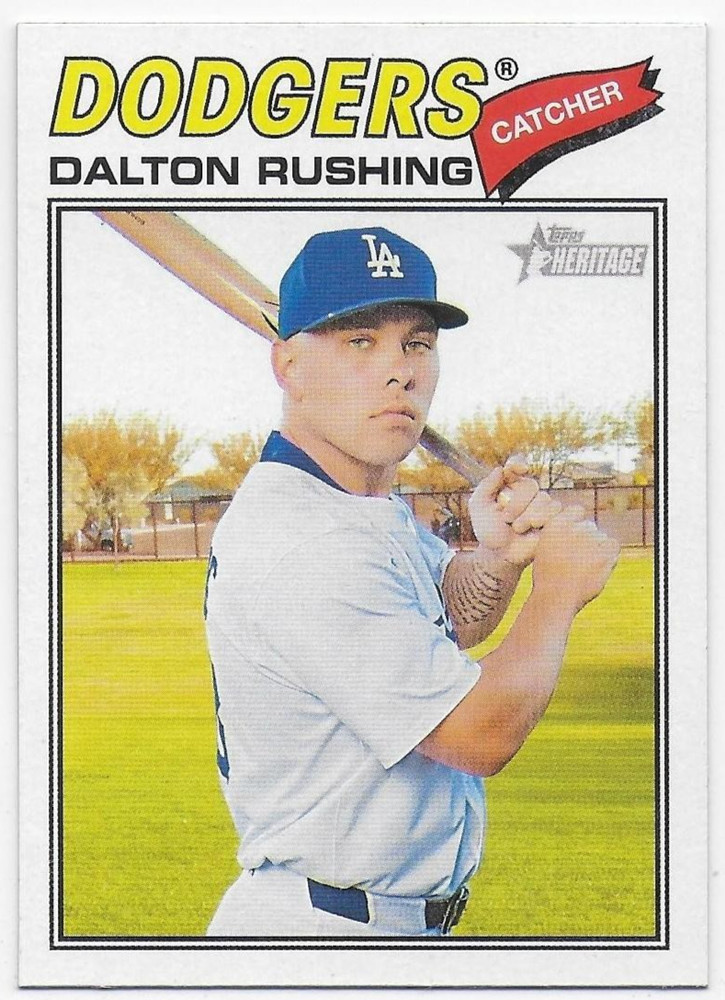2026 Topps Heritage #246 Dalton Rushing – Los Angeles Dodgers
