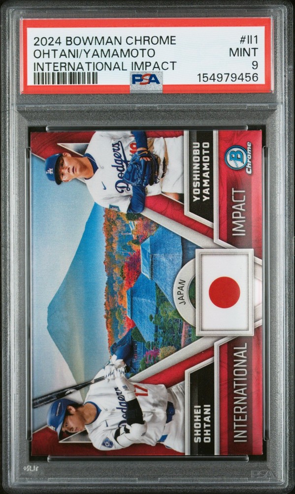 2024 Bowman Chrome International Impact #II1 Ohtani/Yamamoto PSA 9