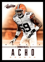 QTY Emmanuel Acho 2012 Panini Absolute Retail #132 SN,RC,/399