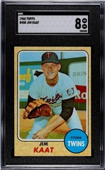 1968 Topps – Jim Kaat #450 SGC 8 NM-MT! HOF Centered Pop 7 Only 16 Higher