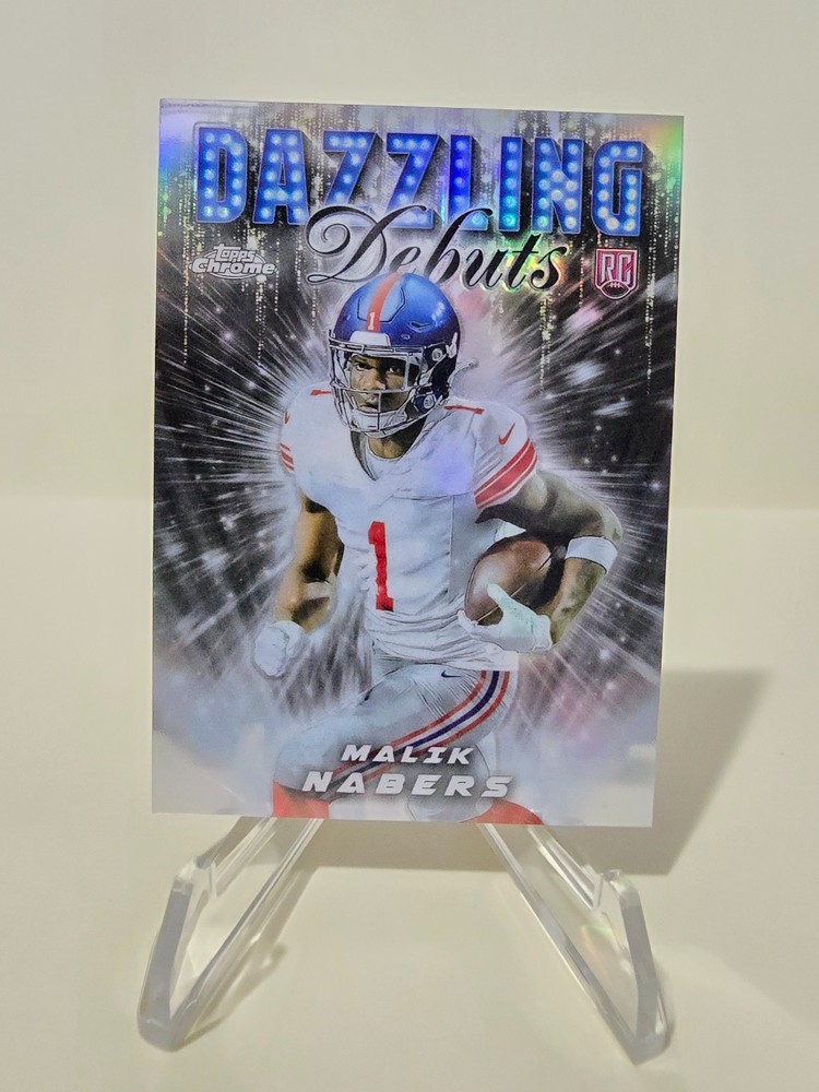 2024 Topps Chrome MALIK NABERS *ROOKIE DAZZLING DEBUTS* case hit NY GIANTS sp