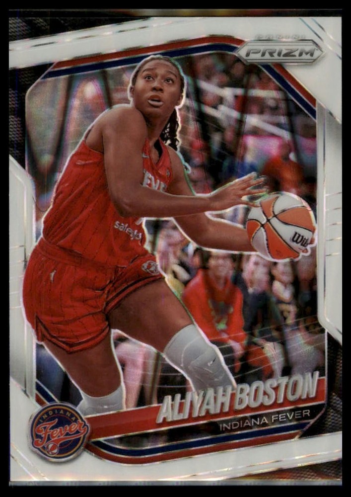 2025 Panini Prizm WNBA #75 Aliyah Boston White Seismic Prizms