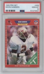 1989 Pro Set Football #486 Deion Sanders (RC) Psa 10