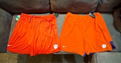 2 Pair of New Clemson Nike Football Shorts 3XL-4XL