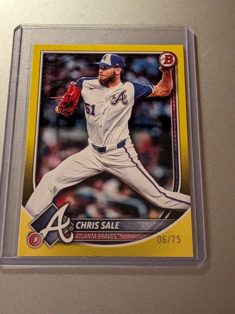 2025 Bowman Chris Sale Yellow /75 Braves