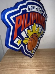 New York Pilipinas Knicks NY Filipino 3D Sign Logo Basketball Gift Asian