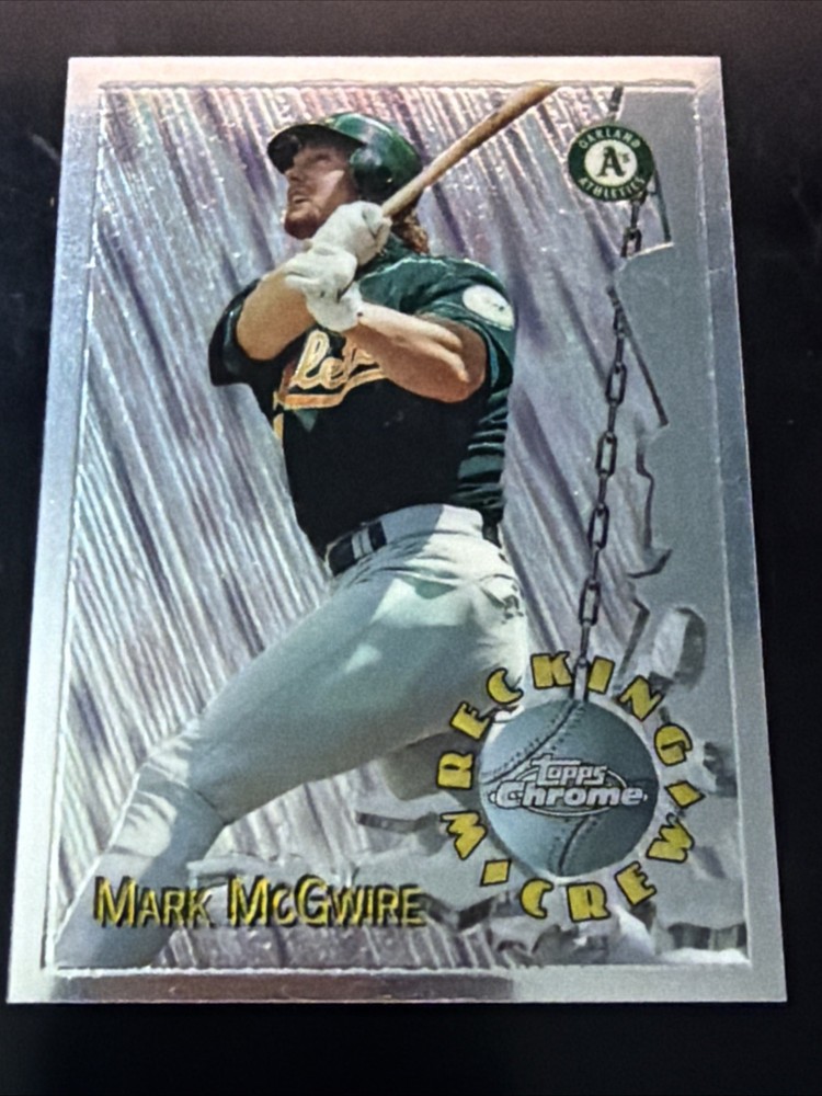1996 Topps Chrome – Wrecking Crew Mark McGwire #WC11 Oakland Athletics