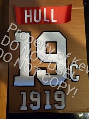 Chicago Blackhawks Lettering Custom ANY YR Name Number UNSEWN kit for Jersey