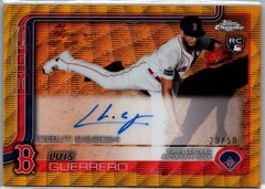 2025 Topps Chrome Update Luis Guerrero Debut Auto Orange Wave Refractors /25