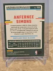 Anfernee Simons 2023-24 Donruss Optic Fast Break /75 Red Disco Prizm Blazers