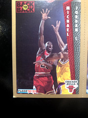 « RARE » 1992-93 FLEER BULLS BACK-2-BACK UNCUT SHEET (JORDAN, PIPPEN + 10) NMT!