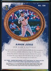 2017 Panini Diamond Kings Gray Grey Framed Aaron Judge #138 Rookie RC SP Yankees
