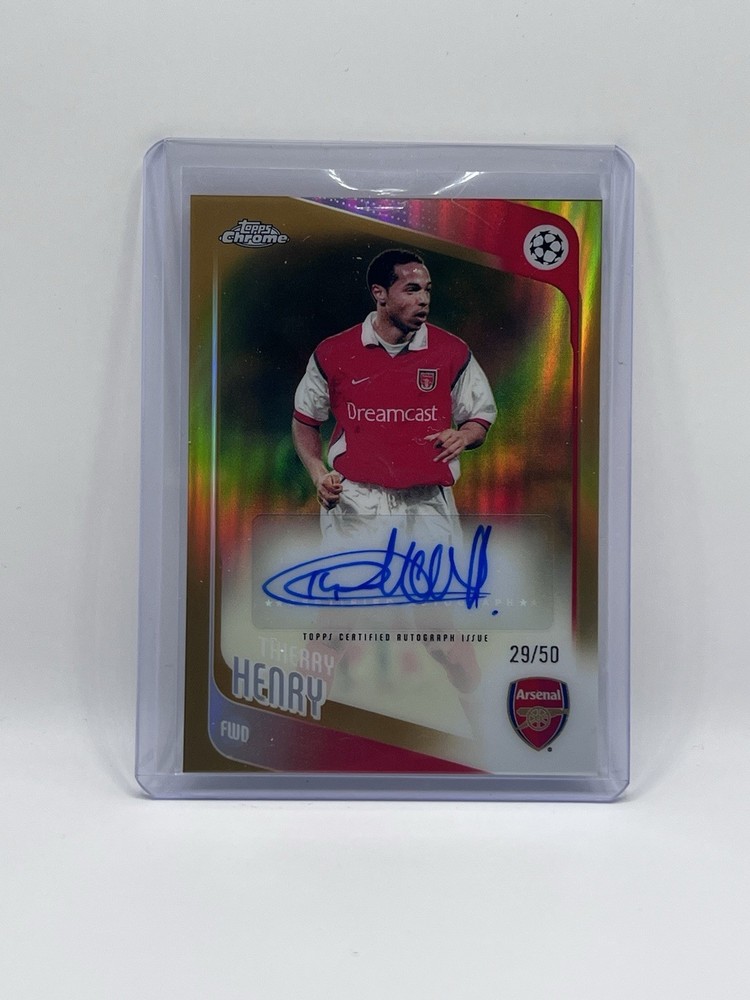 2026 Topps Chrome Thierry Henry Auto /50 True Gold Legend