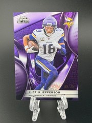 2025 Topps Chrome Black Justin Jefferson #66 Purple Refractor SP /75 SKOL A