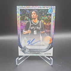 Topps 2025-26 Bowman Chrome Autographs Auto Stephon Castle Spurs BCA-SC /299