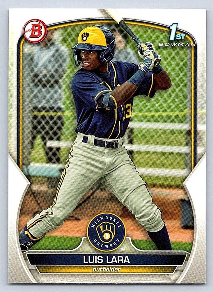 LUIS LARA BREWERS RC 1st card 2023 BOWMAN PROSPECTS #BP-100