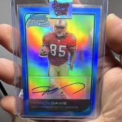 2006 Bowman Chrome Vernon Davis Blue Refractor Rookie Auto #225 /75 49ers NFL