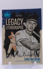 2021 Panini Diamond Kings – Legacy Lithographs Eddie Mathews #LL-12 Holo Blue…