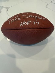 Gale Sayers Signed Wilson NFL Football HOF 77 Autographed Chicago Bears No COA