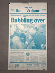 San Diego Padres Bubbling Over 1998 NLCS Newspaper Print Plate SD Union Tribune