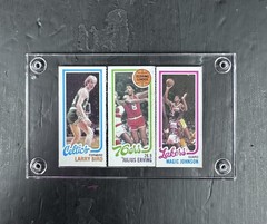 1980-81 Topps Magic Johnson, Larry Bird, Julius Erving- Separated Authentic