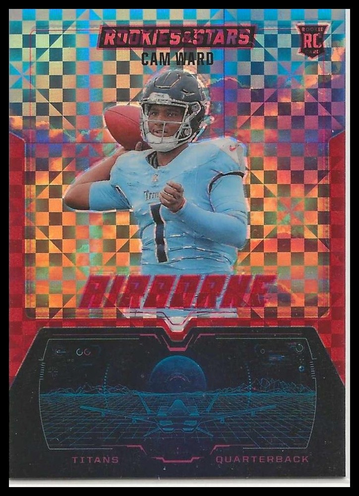 2025 Panini Rookies & Stars #29 Cam Ward Airborne Red Plaid