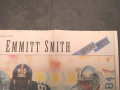 Emmitt Smith Souvenir Poster fr the Ft. Worth Star-Telegram newspaper Feb 2,1996