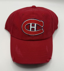 Montreal Canadians-Red Retro Brand-NHL Distressed Fitted Size L/XL Hat/Cap-NWT
