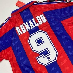 96/97 Barcelona Home Retro Jersey Ronaldo #9 Short Sleeve Vintage Retro Icon