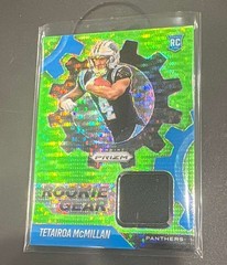 2025 Panini Prizm Rookie Gear #RGR-TMC Tetairoa McMillan Neon Green Pulsar