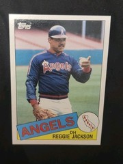 1985 Topps Baseball Card Reggie Jackson California Angels #200 HOF