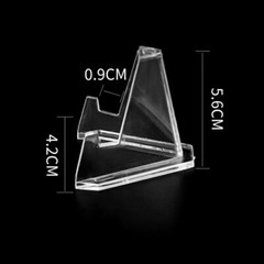 20× Coin Display Stands Paper Card Easel Small Size Holder Clear Plastic Durable
