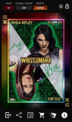 Topps WWE Slam 2025 Rhea Ripley Iyo Sky Wrestlemania Sig Iconic DIGITAL
