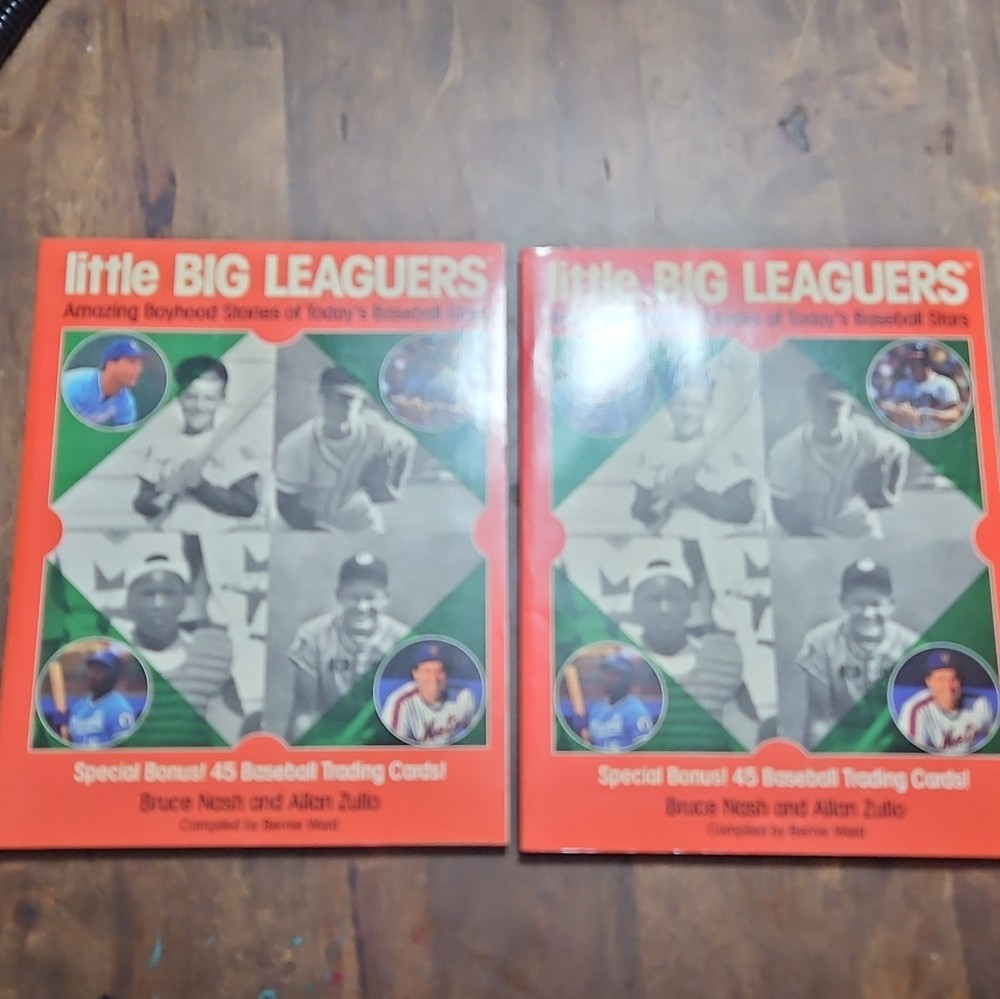 1990 little BIG LEAGUERS Book 45 UNCUT Baseball Cards MLB Lot Of 2