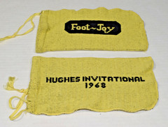 Vintage FootJoy Knit Golf Shoe Bags 1968 Hughes Invitational Golf Tournament